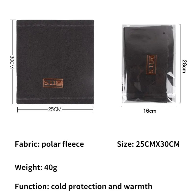 Conjunto de chapéu e cachecol militar tático de lã, capa térmica para cabeça, inverno