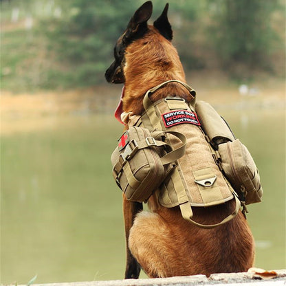 Ihrtrade Tactical Dog Harness Molle System Colete Militar Ajustável