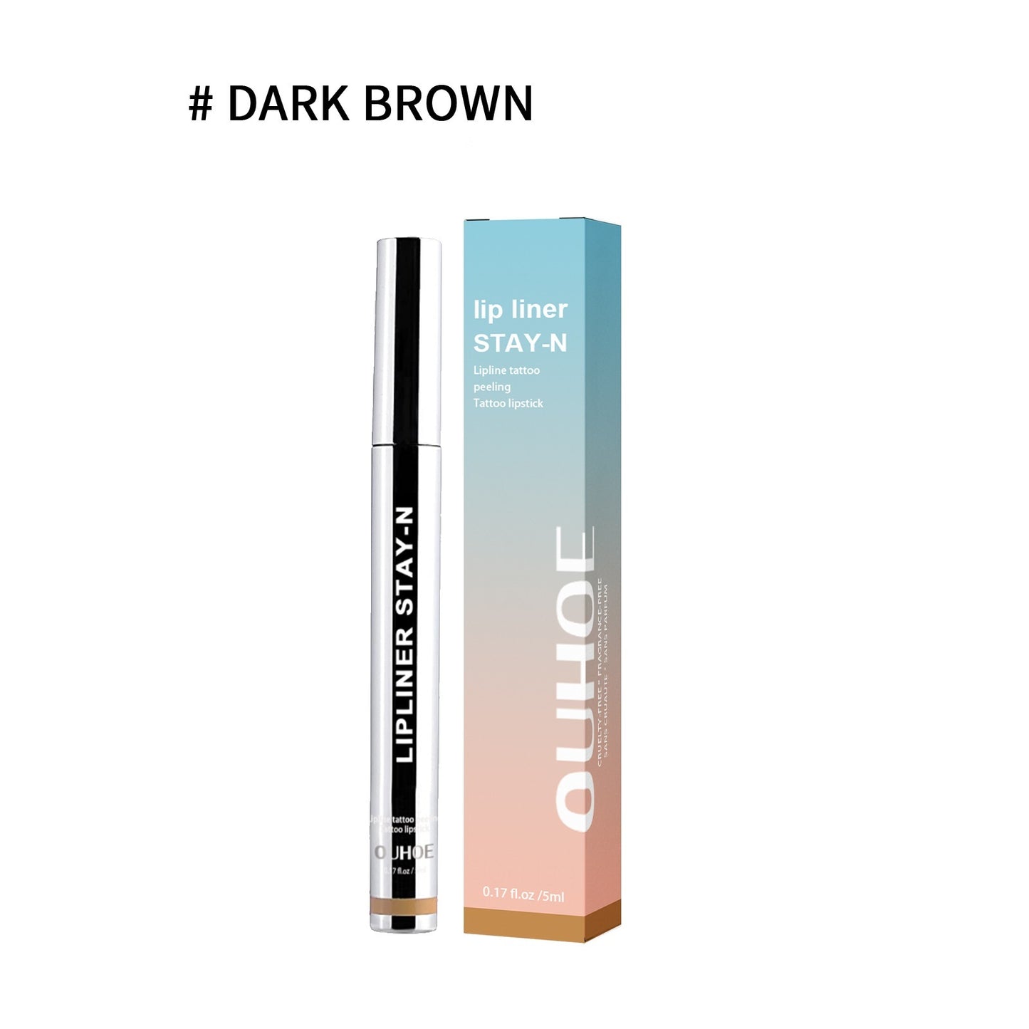 Lip Liner Pen Dark Brown Waterproof