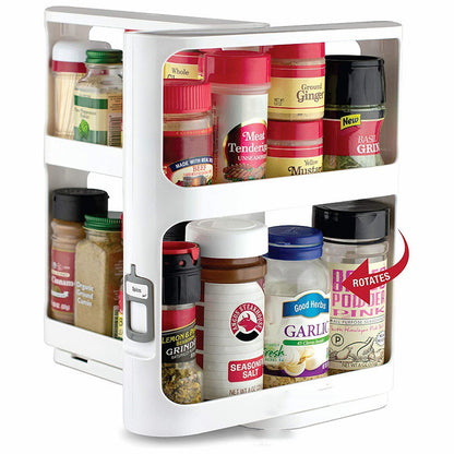 Kitchen Double Tier Spice Rack Multifunctional