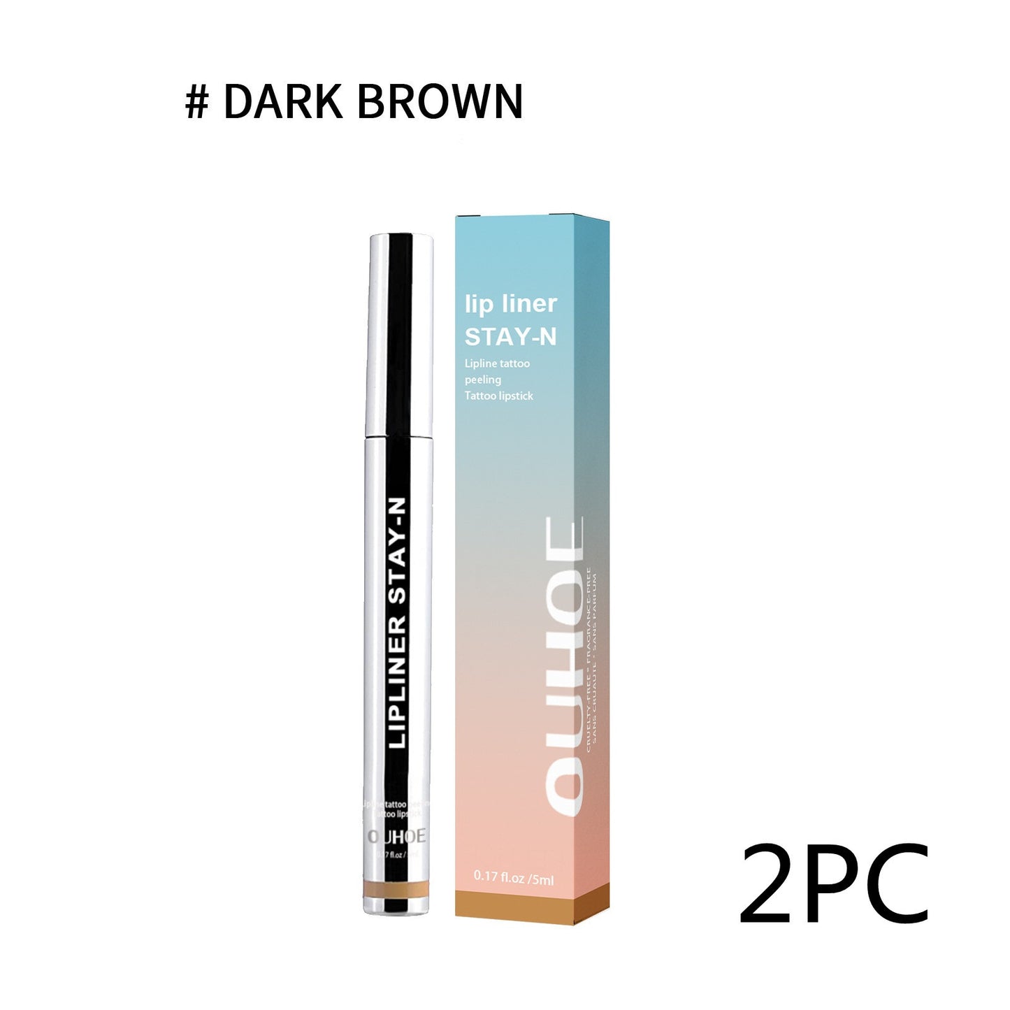 Lip Liner Pen Dark Brown Waterproof