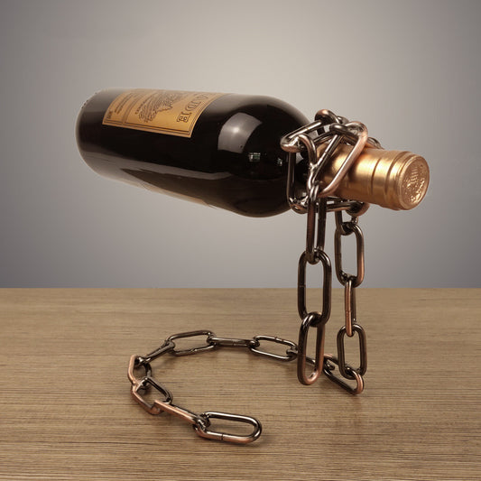 Suporte de corrente de metal para rack de vinho com corrente de ferro com suspensão estranha