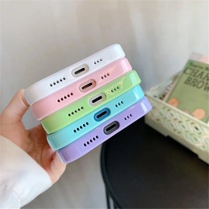 Candy Shockproof Silicone Bumper Phone Case For iPhone