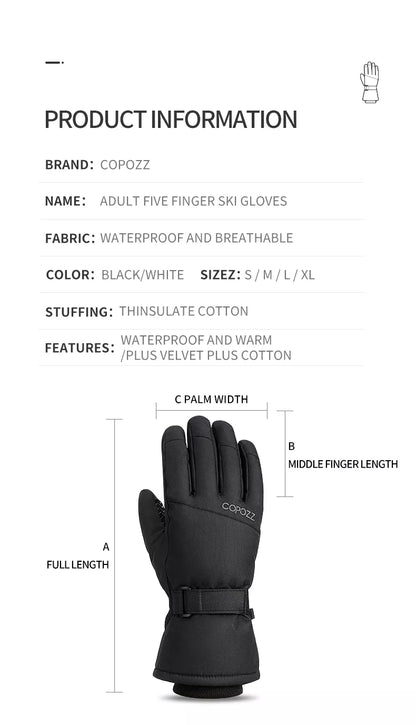 Winter Ski Gloves Waterproof