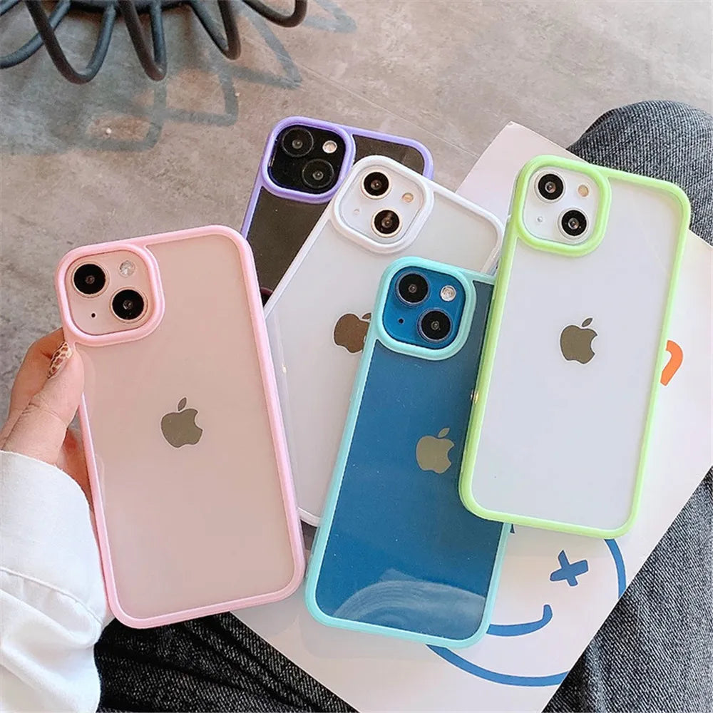 Capa de telefone abundante de silicone à prova de choque Candy para iPhone