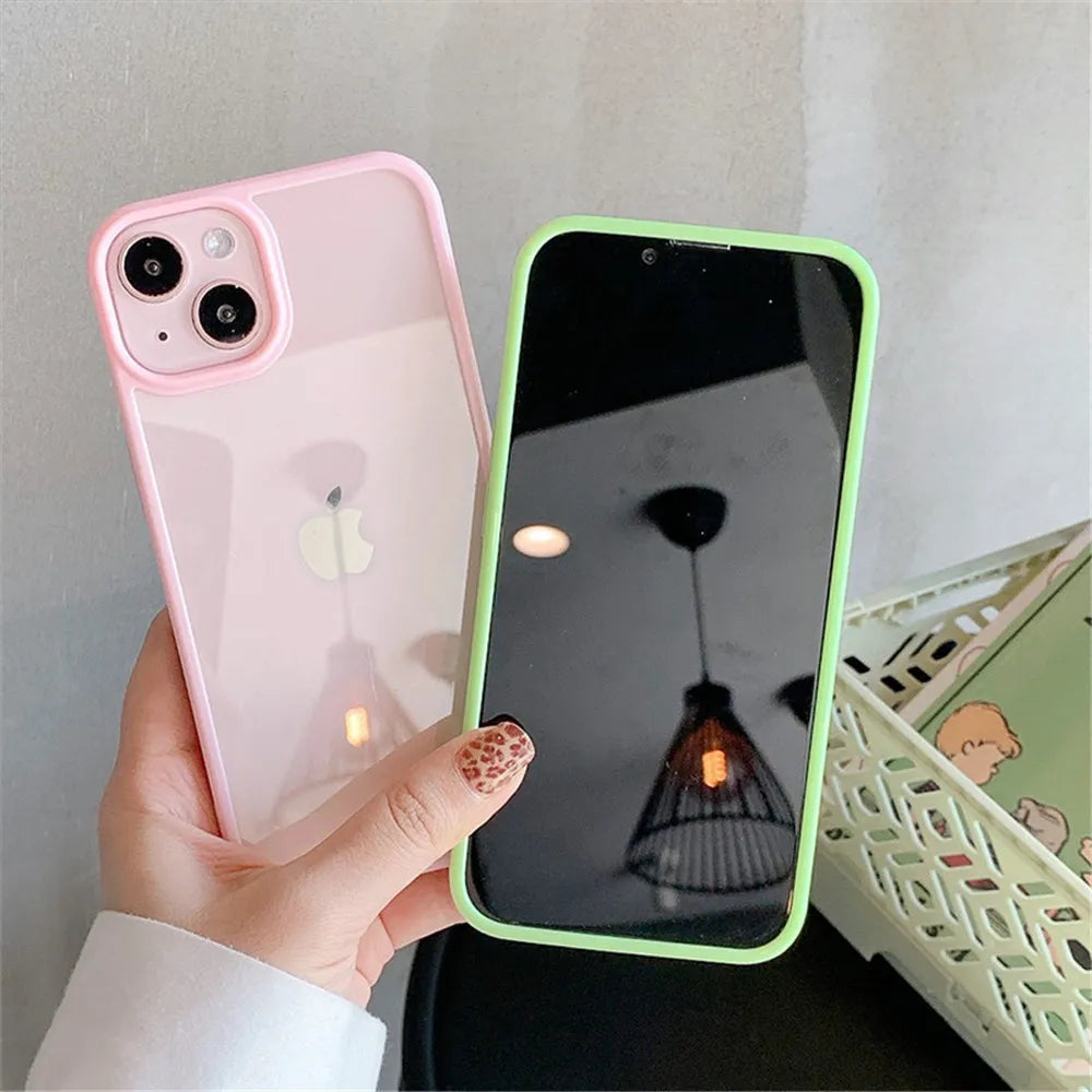 Capa de telefone abundante de silicone à prova de choque Candy para iPhone