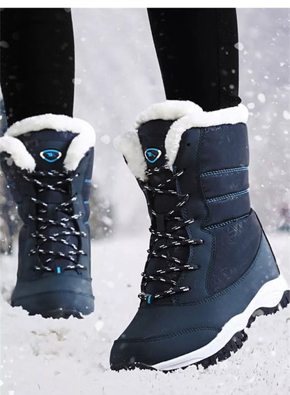 Sapatos de inverno botas impermeáveis ​​mulheres