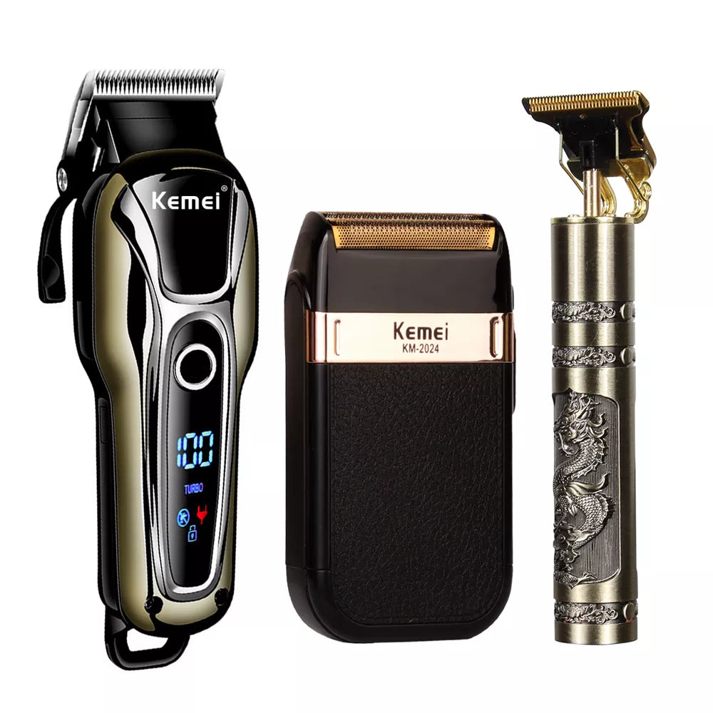 Professional Barber Hair Clipper Rechargeable