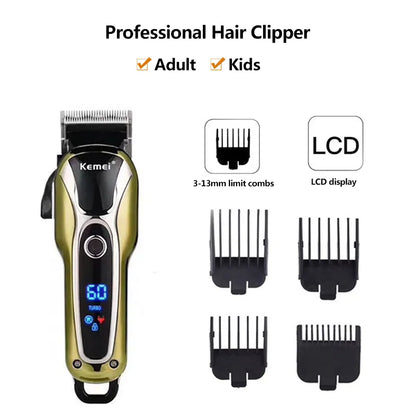 Professional Barber Hair Clipper Rechargeable