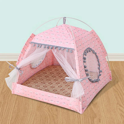 Cama de gato dobrável para gatos tenda casinha de cachorro