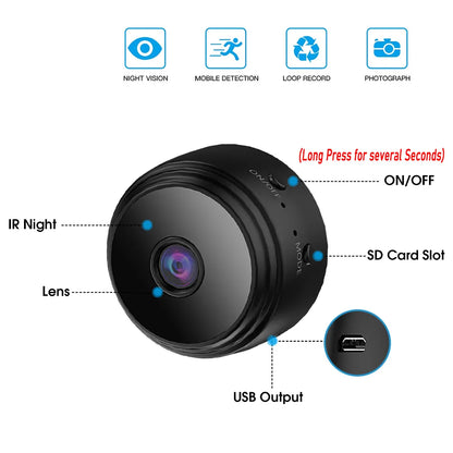 Câmeras de vigilância móveis A9 1080P HD Wifi Mini Camera