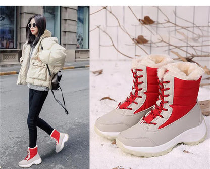 Sapatos de inverno botas impermeáveis ​​mulheres