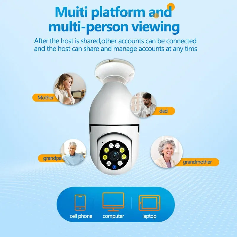 5G Bulb E27 Surveillance Camera Full Color Night Vision