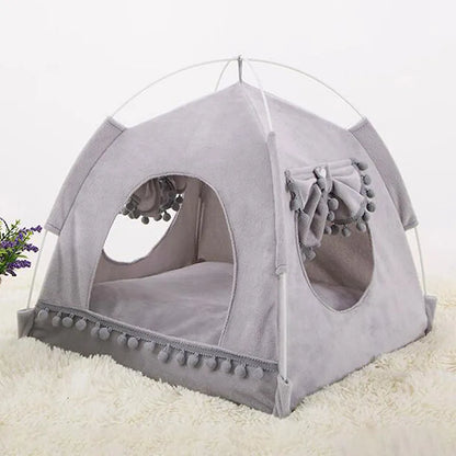 Cama de gato dobrável para gatos tenda casinha de cachorro