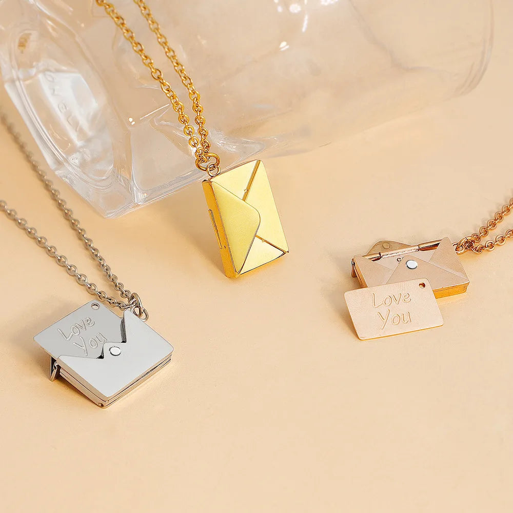 Envelope Locket Necklace