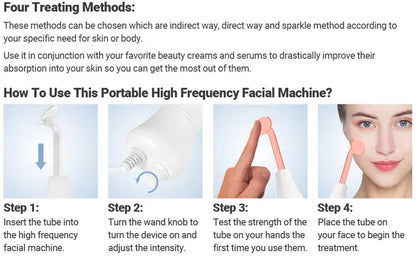 Portable Handheld High Frequency Skin Therapy