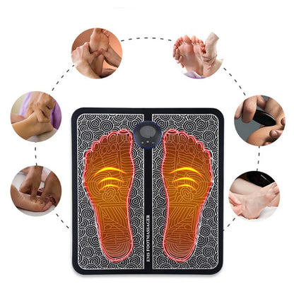 Remote EMS Foot Massager Pad Portable