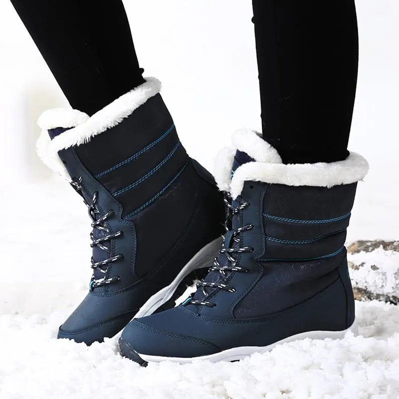 Sapatos de inverno botas impermeáveis ​​mulheres