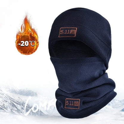 Tactical Military Fleece Hat&Scarf Set Thermal Head Cover Winter