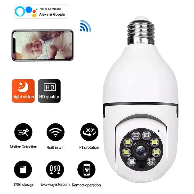 5G Bulb E27 Surveillance Camera Full Color Night Vision