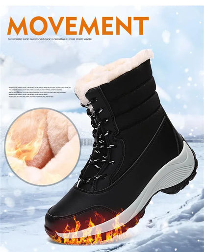 Sapatos de inverno botas impermeáveis ​​mulheres