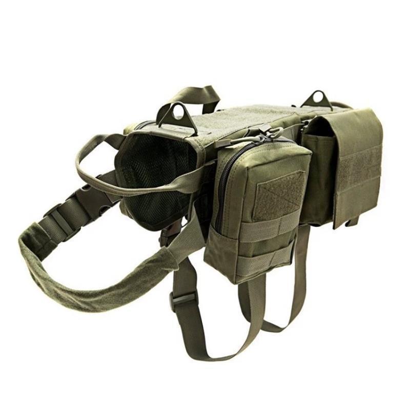 Ihrtrade Tactical Dog Harness Molle System Colete Militar Ajustável