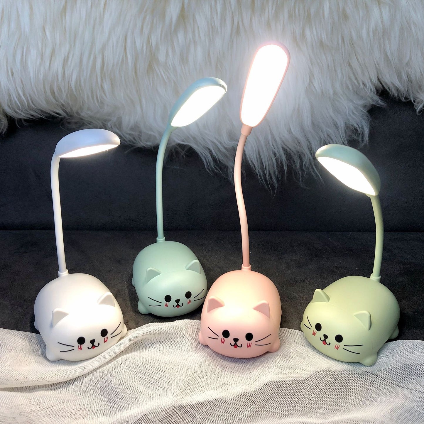 LED Cartoon Cute Pet Mangueira Night Light Dobrável