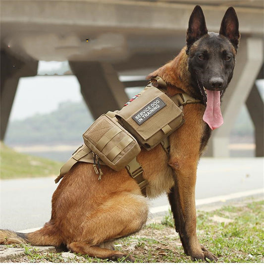 Ihrtrade Tactical Dog Harness Molle System Colete Militar Ajustável